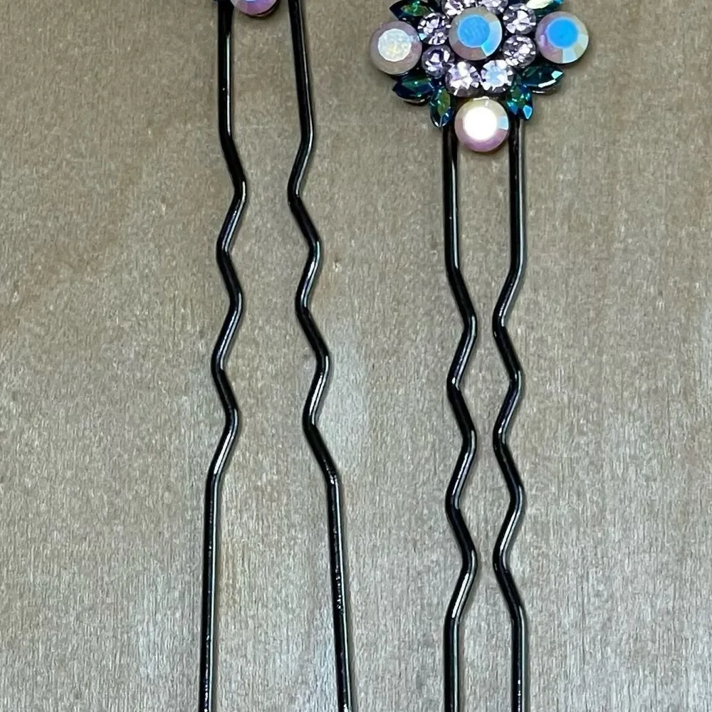 Vintage 90’s rhinestone hair clip and pin - Picture 4 of 10